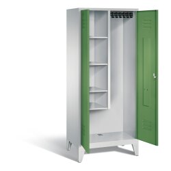 Stahl Besen Putzmittelschrank auf Füßen, 2...