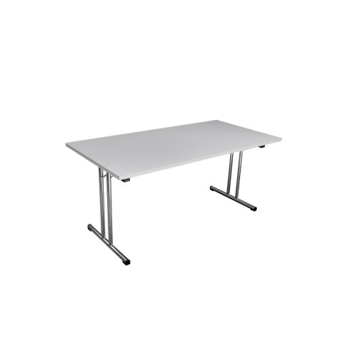 Klapptisch mit geradem Fuß 140 x 70 cm, Höhe 72,5 cm  Grau