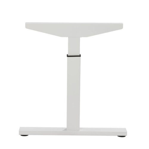 Schreibtisch Serie Quick, Dekor  Eiche Rustikal, Gestell Weiss, Maß: 62-85 h. x 80 t. x 120 br. cm