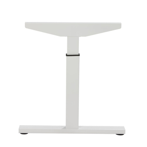 Besprechungstisch Serie Quick, Dekor  Eiche Rustikal, Gestell Weiss, Maß: 62-85 h. x 100 t. x 200 br. cm