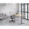 Schreibtisch elektrisch höhenverstellbar Serie EHT3, Dekor Eiche Rustikal, Gestell Silber, Maß: 65-130 h. x 80 t. x 140 br. cm