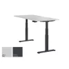 Schreibtisch elektrisch höhenverstellbar Serie EHT3, Dekor Grau, Gestell Anthrazit, Maß: 65-130 h. x 80 t. x 180 br. cm