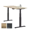 Schreibtisch elektrisch höhenverstellbar Serie EHT3, Dekor Eiche Rustikal, Gestell Anthrazit, Maß: 65-130 h. x 80 t. x 180 br. cm