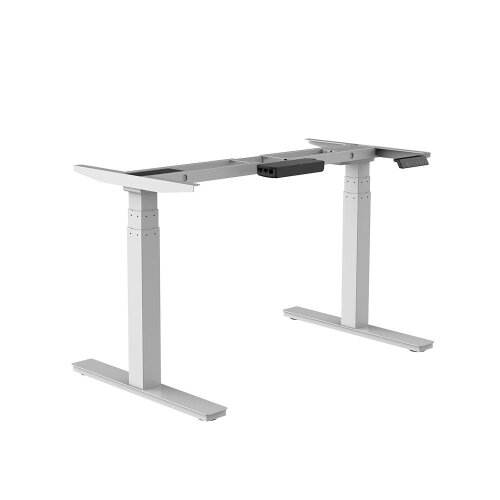 Schreibtisch elektrisch höhenverstellbar Serie EHT3, Dekor Weiss, Gestell Weiss, Maß: 65-130 h. x 100 t. x 200 br. cm
