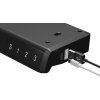 Schreibtisch elektrisch höhenverstellbar Serie EHT1, Dekor Buche, Gestell Silber, Maß: 65-130 h. x 80 t. x 180 br. cm