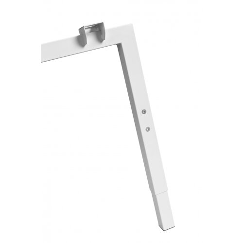 Schreibtisch Serie E1 höhenverstellbar, Dekor Eiche Rustikal, Gestell Weiss, Maß: 62-85 h. x 80 t. x 180 br. cm