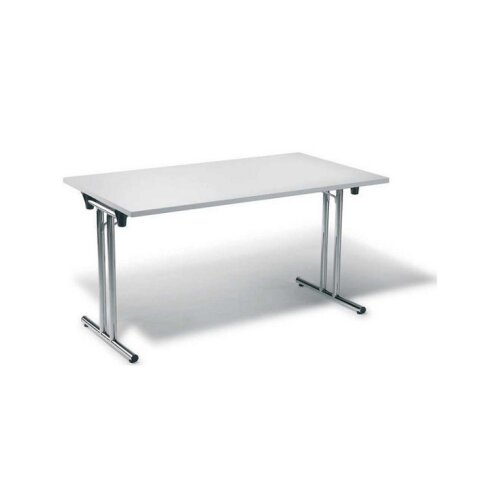 Klapptisch mit geradem Fuß 140 x 70 cm, Höhe 72,5 cm  Weiss