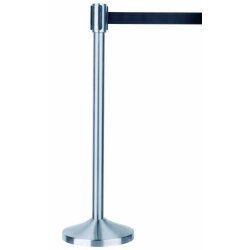 Personenleitsystem Gurt schwarz, Edelstahl gebürstet