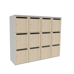SchliessfachschrankHolz 4 Abteile, 3 Fächer...