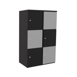 Schliessfachschrank Holz 2 Abteile, 3 Fächer...