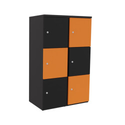 Schliessfachschrank Holz 2 Abteile, 3 Fächer...