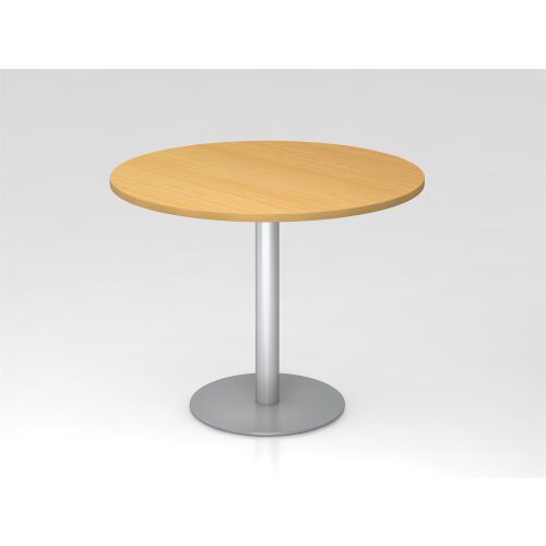 Besprechungstisch rund 100 cm Rundfuss silber oder chrom