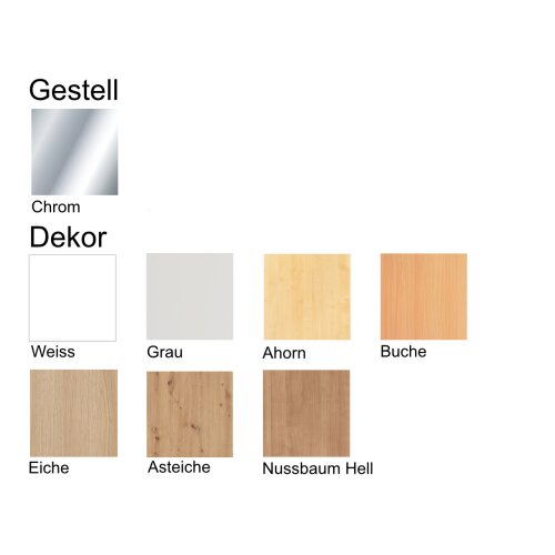 Konferenztisch Bootsform 280 cm Rundfüsse chrom