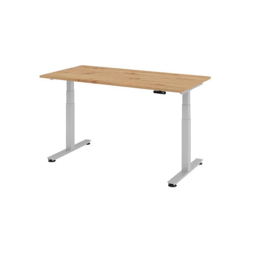 Elektrisch höhenverstellbarer Schreibtisch mit Memoryschalter 160 x 80 cm