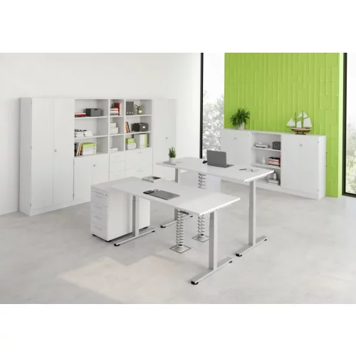 Elektrisch höhenverstellbarer Schreibtisch mit Memoryschalter 180 x 80 cm